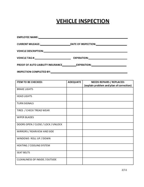 39 Best Vehicle Inspection Forms Lyft Uber Etc Templatelab