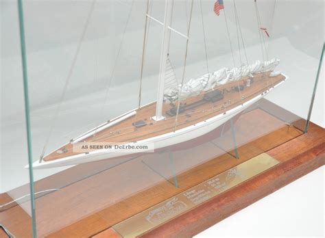 Schiffsmodell Rainbow America S Cup Mit Vitrine Dekoration Maritim