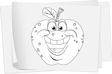 Strong smiling apple Royalty Free Vector Image