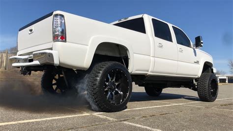 Lifted Full Exhaust Tuned 2003 Lb7 Duramax On 35s Take Off Beginning And End Of Video Youtube