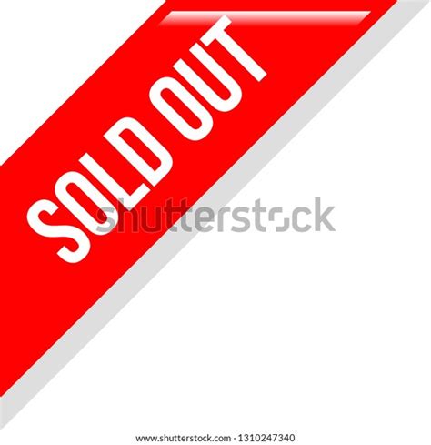 Corner Sold Out Ribbon Banner Vector Stock Vector (Royalty Free) 1310247340