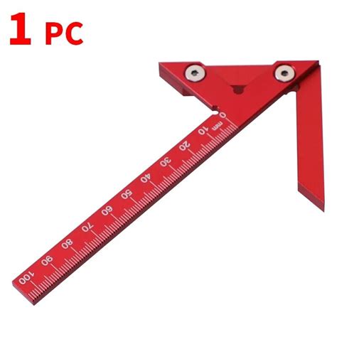 Center Finder Woodworking Square 45 90 Degree Right Angle Line Gauge