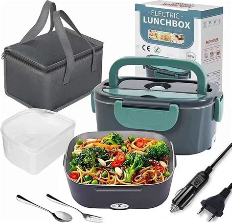 Raincol Boîte Chauffante Repas 2 en 1 Lunch Box Chauffante Electrique