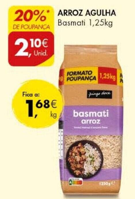 Promo O Arroz Agulha Basmati Kg Em Pingo Doce