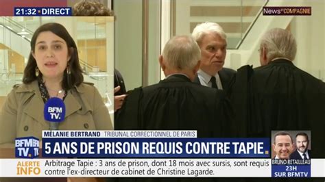 Arbitrage cinq ans de prison ferme requis contre Bernard Tapie Vidéo