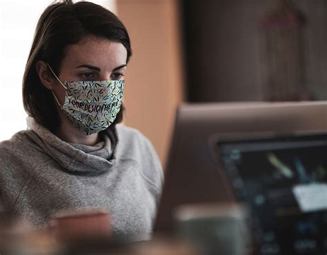 Free Face Mask Mockup Behance