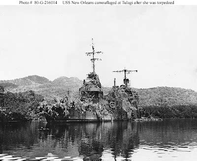 Travel and History at Online Highways and US History: USS New Orleans at Tulagi