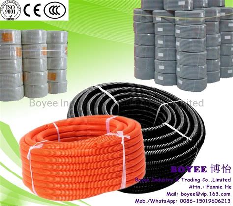 China Pvc Orange Electrical Cable Flexible Conduit Pipe China Corrugated Conduit Flexible Conduit