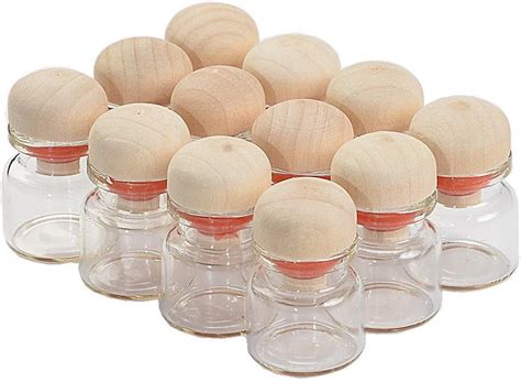 Amazon TAI DIAN 4ml Mini Glass Bottles With Cork Wood Stopper