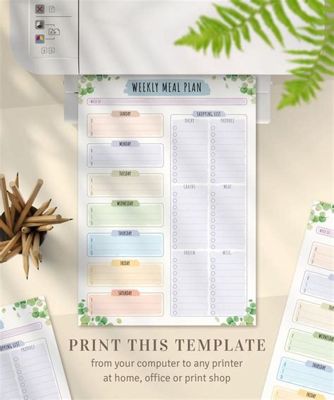 7 Cute And Colorful Meal Planner Printables That Make Meal Planning Easy