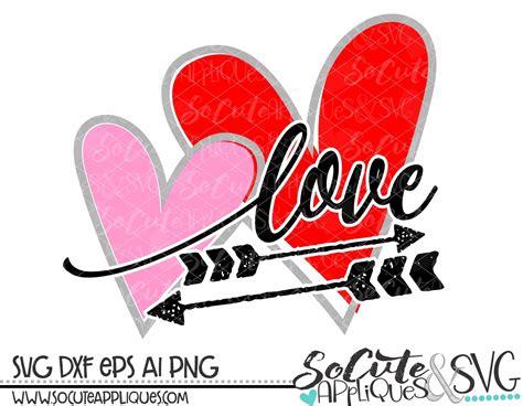 Heart Svg Valentines Day Svg Love Arrow Svg Grunge Svg Etsy