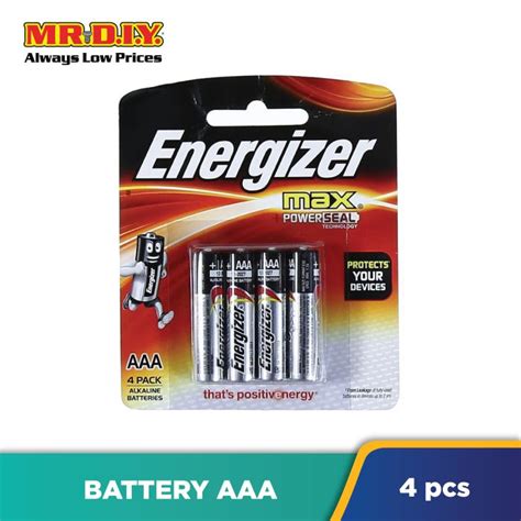 ENERGIZER Max Powerseal Technology Alkaline Battery AAA 4pcs MR DIY