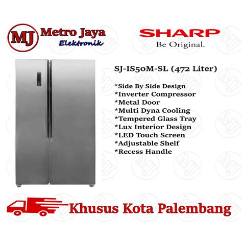 Jual Kulkas Side By Side Sharp Sj Is Ma Sl Pintu Inverter Shopee