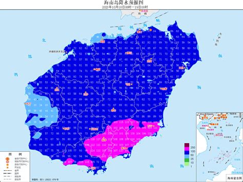 海南省气象局2023年10月18日09时30分继续发布暴雨四级预警