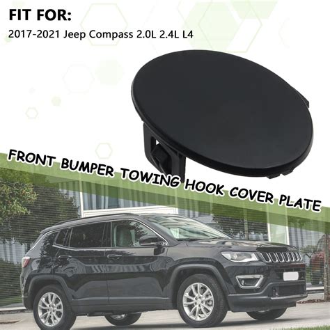 Tow Hook Plug Eye Cap Cover Front Bumper For 2017 2021 Jeep Compass 20l 24l