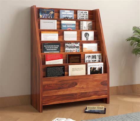 Buy Alder Magazine Rack Honey Finish Online In India At Best Price