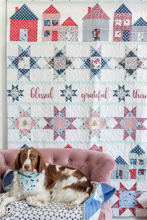 A Printed Copy Of The Lets Stay Home Quilt Pattern By Melissa