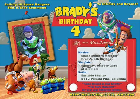 Personalized Toy Story Birthday Invitations Free Personalized Toy Story