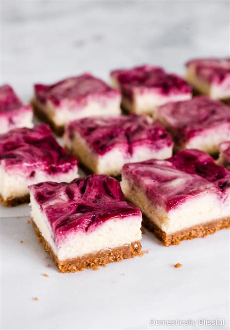 Mixed Berry Cheesecake Bars - Domestically Blissful