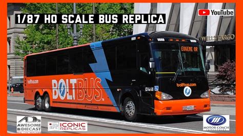 187 Ho Scale Iconic Replicas Awesome Diecast Bolt Bus Mci D4505 Bus Youtube