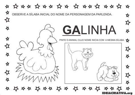 Sequ Ncia Did Tica Parlenda A Galinha Do Vizinho Educa O Infantil