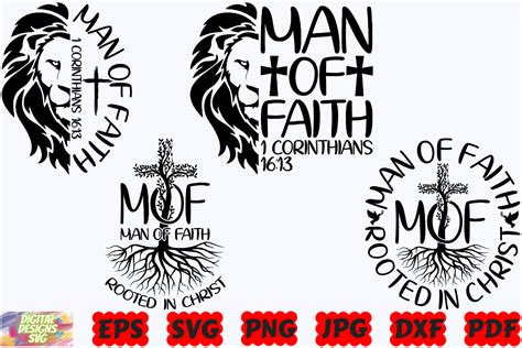 Man Of Faith SVG Rooted In Christ SVG Graphic By