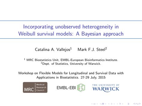 Incorporating Unobserved Heterogeneity In Weibull Survival Models A Bayesian Approach