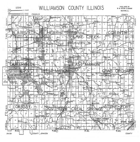 1940 Williamson County Plat Maps Marion Illinois History Preservation