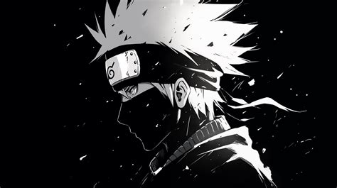 Kakashi Hatake Monochrome Art Hd Wallpaper Naruto Series By Patrika