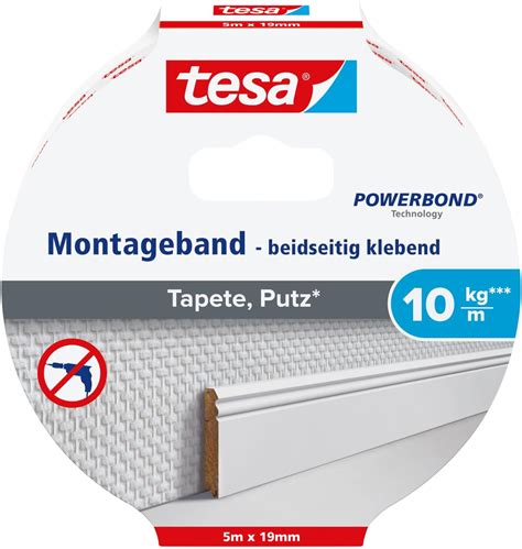 Tesa Montageband Tapete Putz Kg Haltekraft Pro Meter Starkes