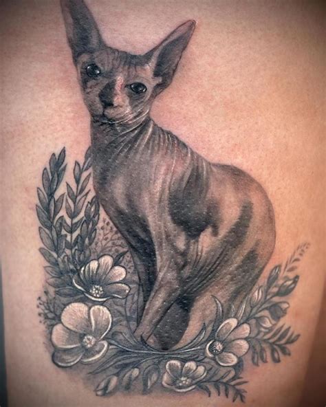 Sphynx Cat Tattoo Designs