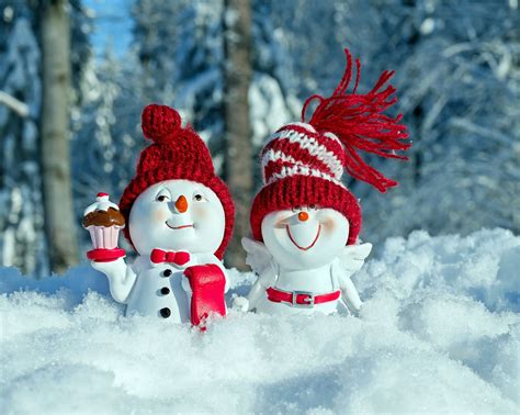 Bonhommes De Neige Fun Figure Photo Gratuite Sur Pixabay