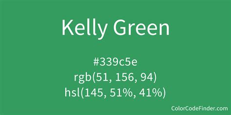 Kelly Green Color Code is #339c5e