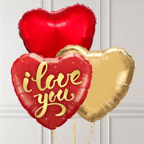 I Love You Balloon Heart Valentines Trio Balloonbx