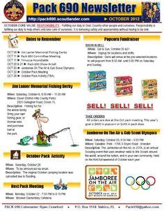 Scout Newsletter Ideas Scout Cub Scouts Newsletter Templates