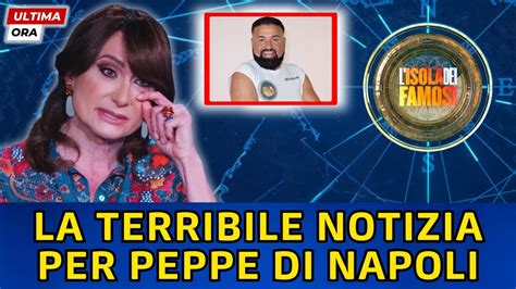 ISOLA DEI FAMOSI TERRIBILE NOTIZIA SU PEPPE DI NAPOLI PREOCCUPA I FAN