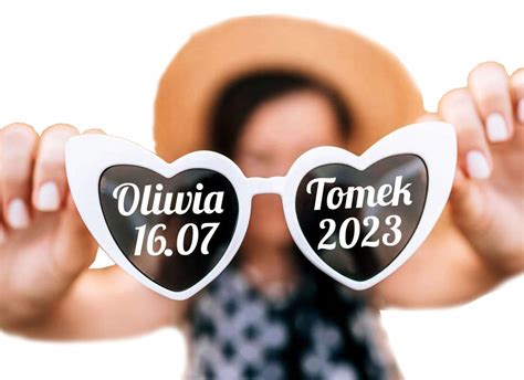 Okulary z Naklejkami na Wesele Ślub Trend 2023 Niska cena na Allegro pl