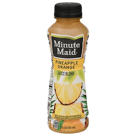 Minute Maid Juice Blend Pineapple Orange 12 Fl Oz Fruit And Berry Nunus Market