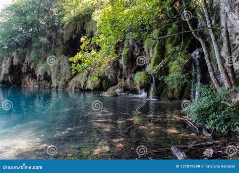 The Main Natural Landmark Of Croatia Is The Plitvice Lakes With Cascades Of Waterfalls Emerald