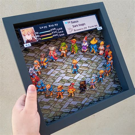 Final Fantasy Tactics Job Selection Screen 3d Shadowbox Etsy