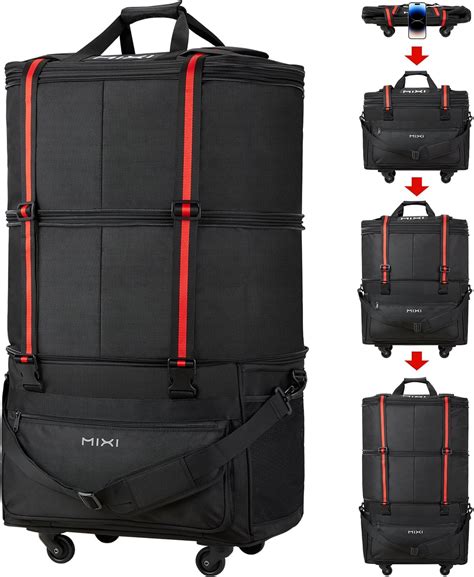 amazoncom mixi travel bag  wheels expandable foldable luggage
