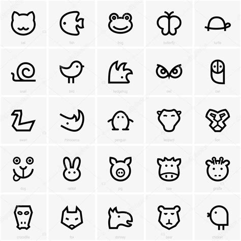 Animal icons — Stock Vector © Den.Barbulat #28570929