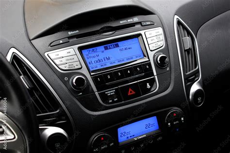 Vinnytsia, Ukraine; February 16, 2024. Hyundai Tucson ix35 interior. Hyundai Tucson ix35 ...