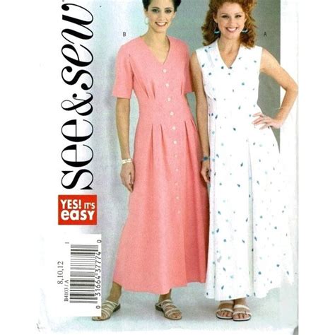 Butterick See And Sew Sewing Pattern 4103 Dress Misses Size 20 24 Etsy