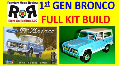 Ford Bronco 1st Gen I 1 25 Scale Revell 4320 Model Kit Build Full