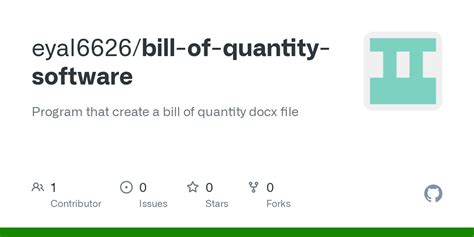 GitHub - eyal6626/bill-of-quantity-software: Program that create a bill of quantity docx file