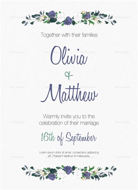 Traditional Wedding Invitation Templates