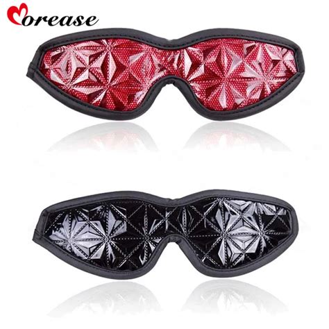 Morease Leather Blinder Eye Mask Blindfold Diamond Pattern Erotic