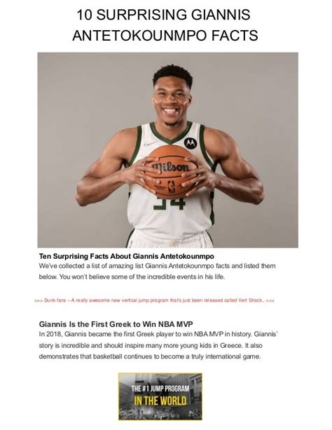 10 Surprising Facts About Giannis Antetokounmpopdf