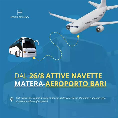 Navette Matera Per Aeroporto Bari Nuove Corse Matera Welcome